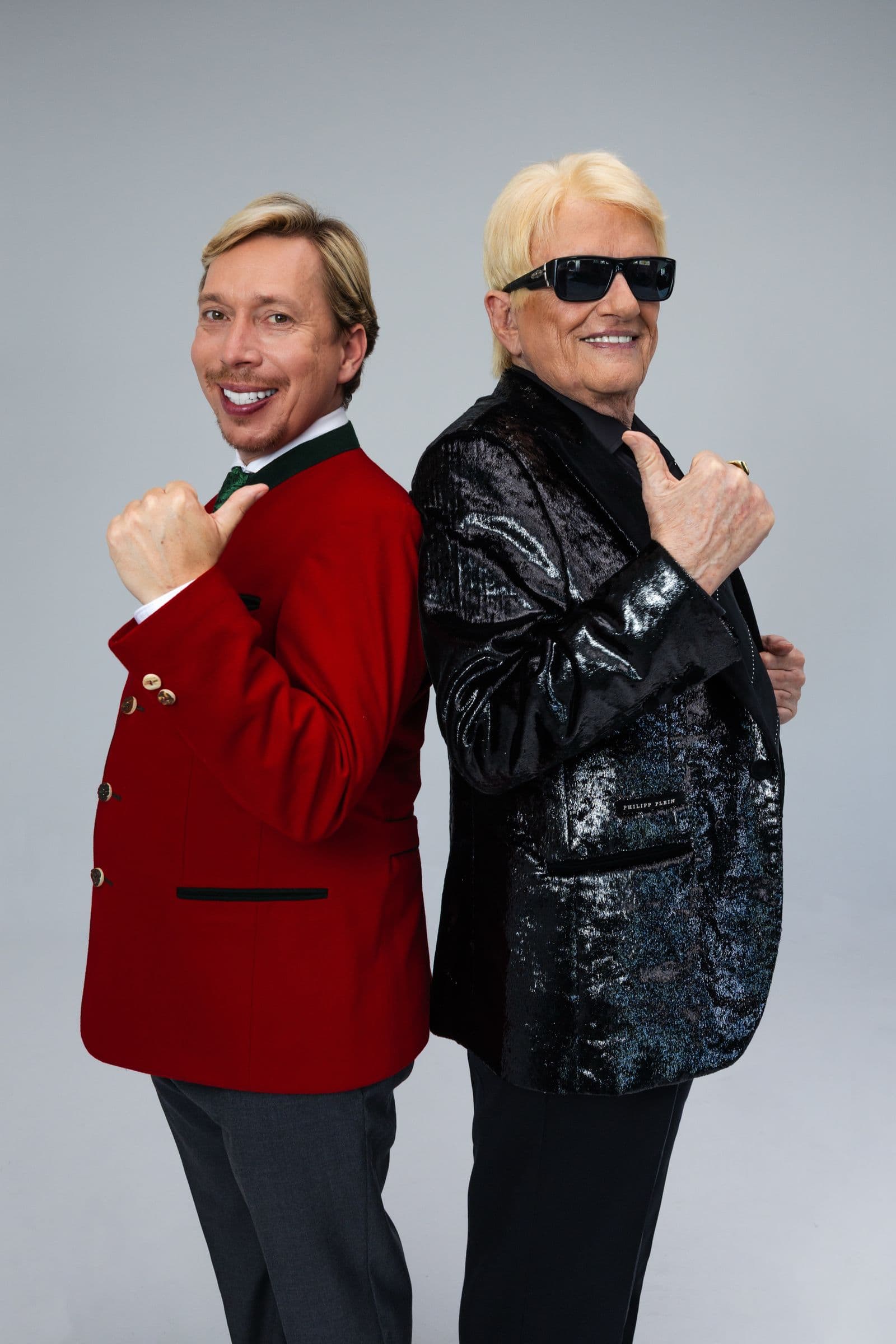 Heino und sein Alleinerbe Helmut Werner — Rücken an Rücken im Studio